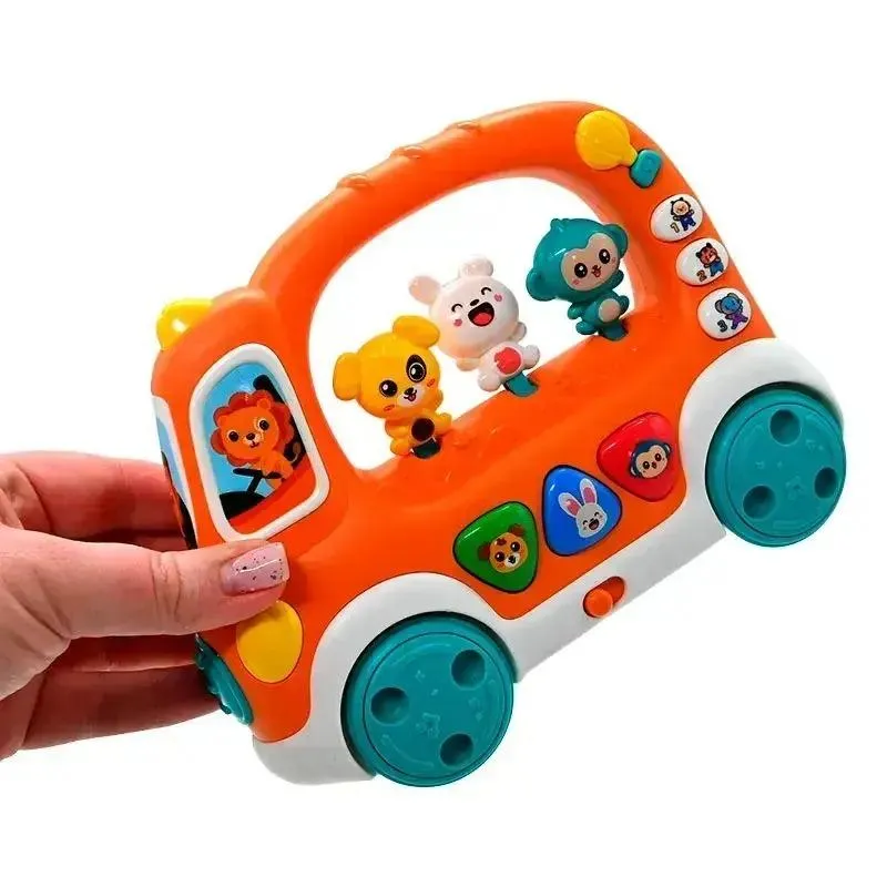Музыкальный автобус игрушка-каталка WToys с песенками и сказками на украинском с регулировкой громкости