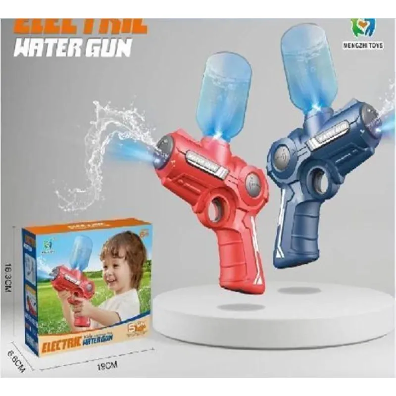 Водяной пистолет Water Gun с подсветкой на аккумуляторе с бутылкой на 200мл дальность стрельбы до 10м