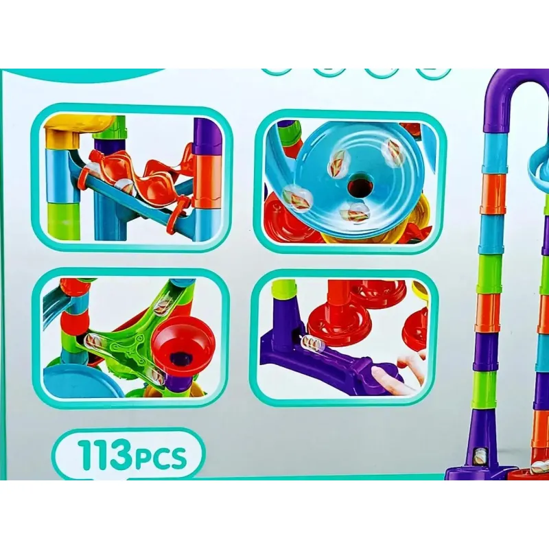Конструктор лабиринт с шариками Marble Run 113 деталей конструктор трубопровод