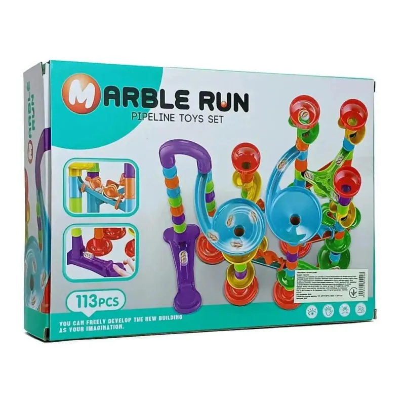 Конструктор лабиринт с шариками Marble Run 113 деталей конструктор трубопровод