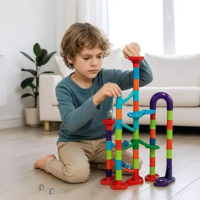 Конструктор лабиринт с шариками Marble Run 113 деталей конструктор трубопровод