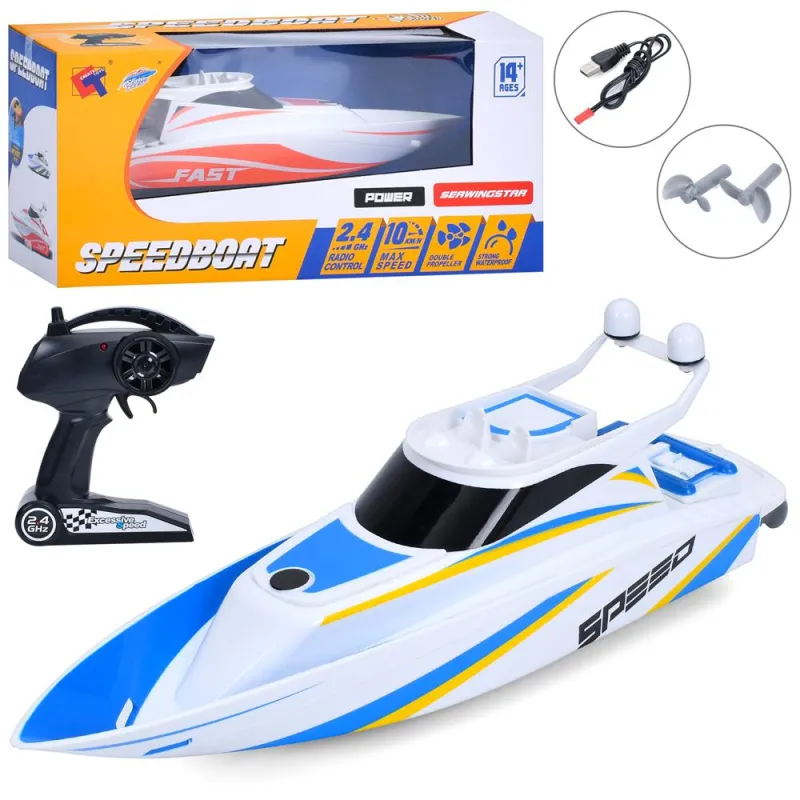 Скоростной радиоуправляемый катер Speedboat 2.4 GHz на аккумуляторе 35см