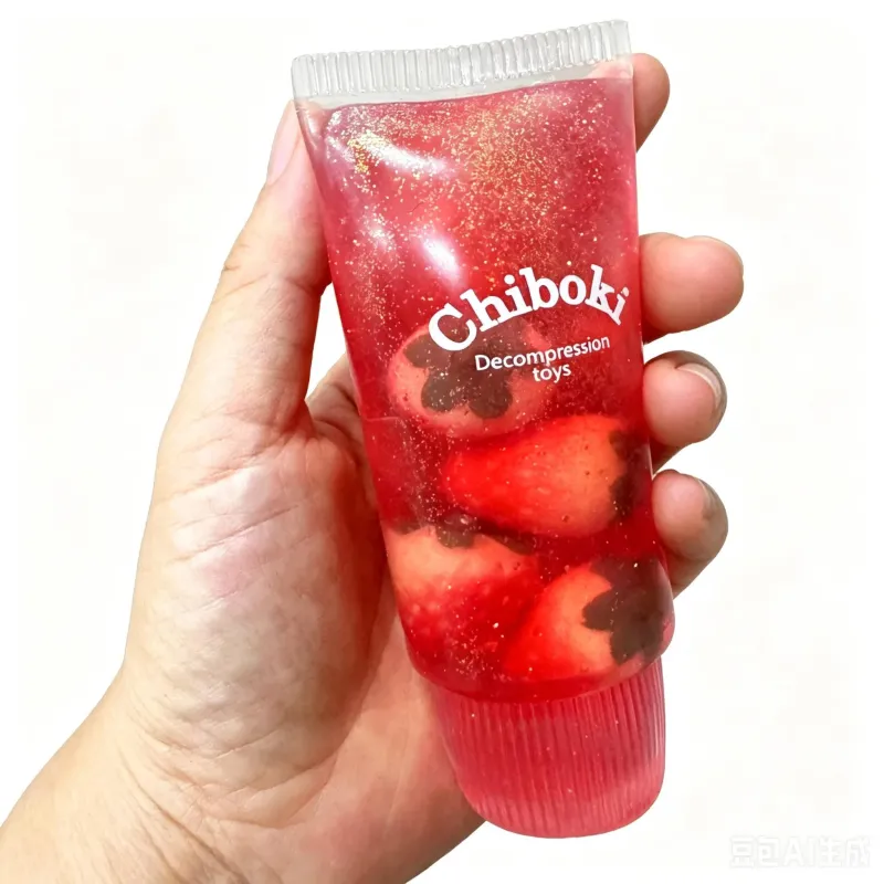 Сквиш Тюбик с фруктами Chiboki игрушка антистресс прозрачный тюбик пасты с клубникой