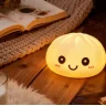 Сквиш пельмень с подсветкой 8 см, сквиш-ночник dumpling с темплым светом, мини лампа пельмень