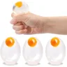 Сквиш-яйцо Funky Egg с подвижным желтком 6 см эластичная игрушка-антистресс тянется и прилипает к стене с ASMR эффектом