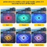 Светильник в бассейн с проекцией рыбок, 6 режимов LED свечения, солнечная батарея, водонепроницаемая лампа для бассейна