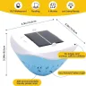 Светильник в бассейн с проекцией рыбок, 6 режимов LED свечения, солнечная батарея, водонепроницаемая лампа для бассейна