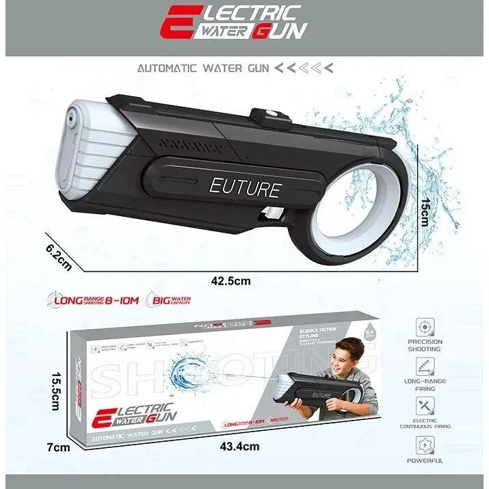 Водний бластер на акумуляторі Electric Water Gun 3.7 V, Потужний автоматичний водяний автомат EUTURE