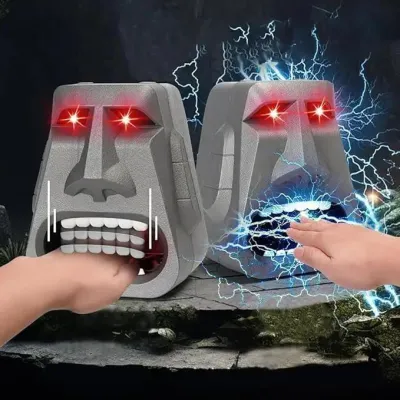 Детский интерактивный Детектор лжи Моаи Lie Detector II Настольная игра шокер с ударом током Кусающий палец