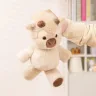 Бегающая игрушка теленок 40 см плюшевая коровка с подвижными лапками, мягкая игрушка имитирующая бег