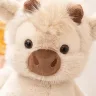 Бегающая игрушка теленок 40 см плюшевая коровка с подвижными лапками, мягкая игрушка имитирующая бег