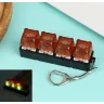 Брелок Клавіатура-Капібара іграшка з LED-підсвічуванням 7,7 см міні клава 4 кнопки, антистрес кейкап та підвіска для сумки