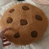 Плюшева подушка-печиво 45 см м'яка декоративна подушка Cookie з шоколадною крихтою Chocolate Chip Cookie