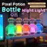 Minecraft міні-нічник Зілля Майнкрафт Potion Bottle LED світильник, баночка змінює колір від тряски, 7 кольорів перемикання
