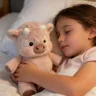 Розовый бегающий теленок мягкая игрушка 45см имитация бега с помощью подвижных лапок, плюшевая коровка-бегун