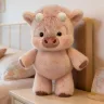 Розовый бегающий теленок мягкая игрушка 45см имитация бега с помощью подвижных лапок, плюшевая коровка-бегун