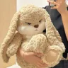 Плюшевый сердитый кролик 30 см мягкая игрушка-обнимашка злой заяц Angry Rabbit с длинными ушами