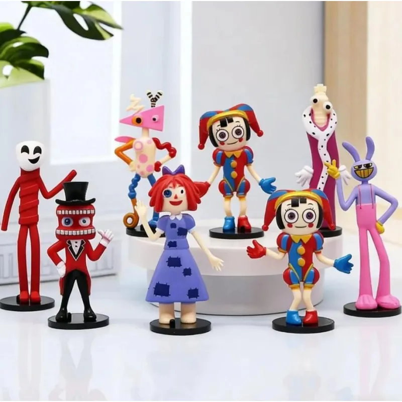 Набір фігурок Дивовижний цифровий цирк 8 персонажів мультфільму The Amazing Digital Circus 10 см герої УЦЦ TADC