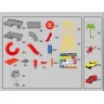 Игрушечная полицейская парковка с подвижным лифтом 85 элементов 67 см сборной детский паркинг с подсветкой и звуком