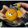 Плюшевий апельсин у знімній шкірці з черв'ячком Funny Orange м'яка іграшка-брелок мандарин з черв'яком підвіска на сумку
