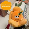Плюшевий апельсин у знімній шкірці з черв'ячком Funny Orange м'яка іграшка-брелок мандарин з черв'яком підвіска на сумку