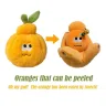 Плюшевий апельсин у знімній шкірці з черв'ячком Funny Orange м'яка іграшка-брелок мандарин з черв'яком підвіска на сумку