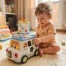 Музыкальный бизибас WToys каталка-бизиборд с украинским озвучиванием 25 см с подсветкой, сортером и шестернями