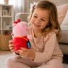 Плюшевая Свинка Пеппа с фотоаппаратом 19 см в красном костюме с бантиком Peppa Pig мягкая игрушка