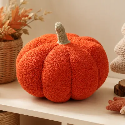 Плюшевая тыква 20 см мягкая игрушка тыква для декора на Хеллоуин Halloween Pumpkin игрушечная тыковка оранжевая