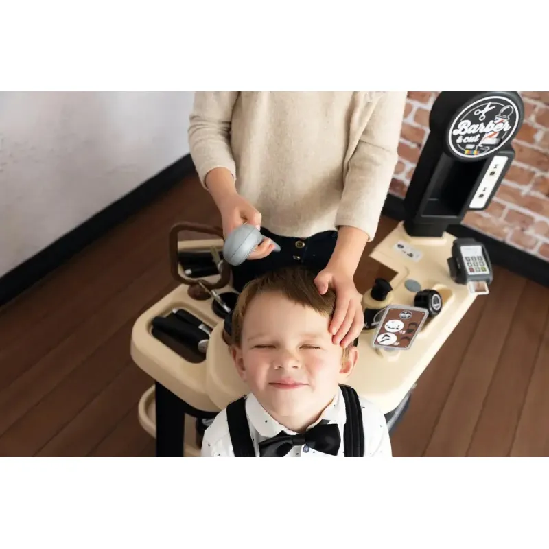Игрушечный Барбершоп 34 элемента 73 см детский Barbershop функциональные фен и машинка, триммер и набор аксессуаров