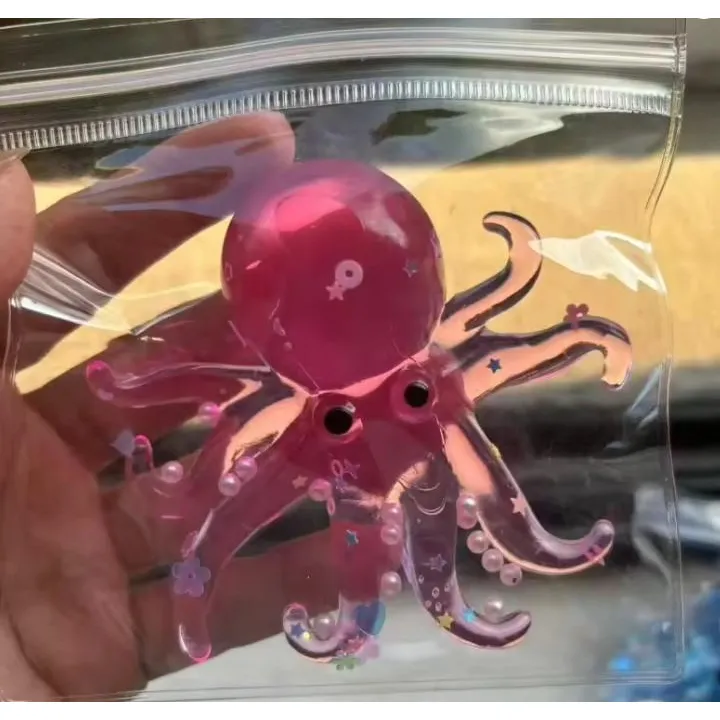 Сквиш Осьминог игрушка антистресс Осьминожка розовый эластичный Octopus с тянущимися щупальцами, игрушка мялка