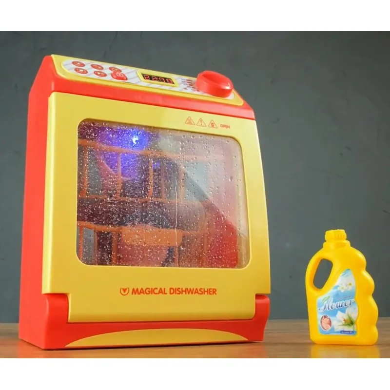 Игрушечная посудомоечная машина с таймером и водой Magical dishwasher детская посудомойка с подсветкой, звуками и посудой