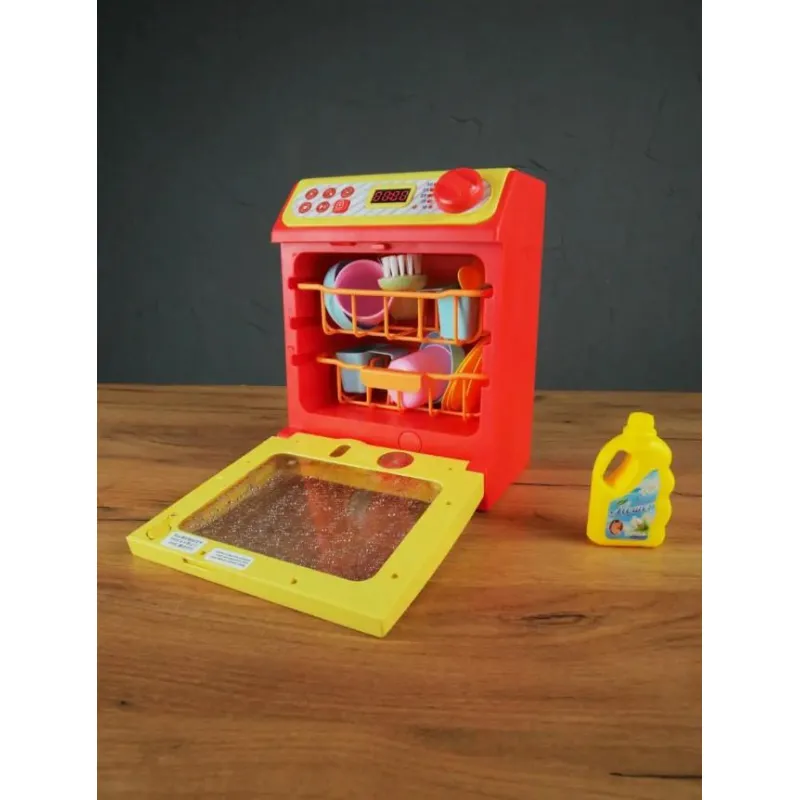 Игрушечная посудомоечная машина с таймером и водой Magical dishwasher детская посудомойка с подсветкой, звуками и посудой