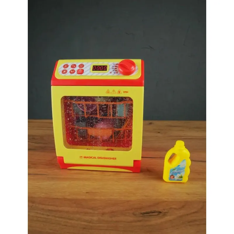 Игрушечная посудомоечная машина с таймером и водой Magical dishwasher детская посудомойка с подсветкой, звуками и посудой