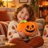 Плюшевая тыква 17 см мягкая игрушка тыква Хеллоуин для декора Halloween Pumpkin игрушечная тыковка оранжевая с улыбкой