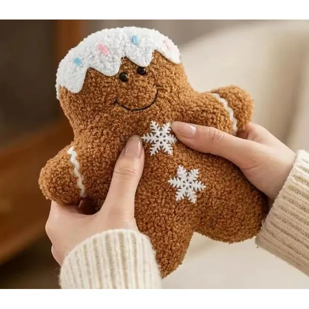 Пряничный человечек мягкая игрушка 22 см плюшевая игрушка пряник Gingerbread Man, мягкий джинджер мен имбирный пряник