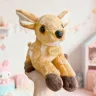 Оленя Бембі м'яка іграшка 25 см плюшевий реалістичний олень малюк Bambi зі скляними очима