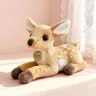 Оленя Бембі м'яка іграшка 25 см плюшевий реалістичний олень малюк Bambi зі скляними очима