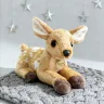 Оленя Бембі м'яка іграшка 25 см плюшевий реалістичний олень малюк Bambi зі скляними очима
