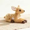 Оленя Бембі м'яка іграшка 25 см плюшевий реалістичний олень малюк Bambi зі скляними очима