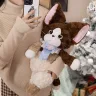 М'яка іграшка котик Девон-рекс 45 см плюшевий кіт Devon Rex коричневий з наповнювачем ПП бавовна для ігор та обіймів
