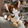 М'яка іграшка котик Девон-рекс 45 см плюшевий кіт Devon Rex коричневий з наповнювачем ПП бавовна для ігор та обіймів