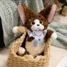 М'яка іграшка котик Девон-рекс 45 см плюшевий кіт Devon Rex коричневий з наповнювачем ПП бавовна для ігор та обіймів