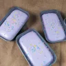 Сквіш морозиво в коробочці 21 см, антистрес тортик фіолетовий у контейнері з кришкою, великий сквіш у боксі
