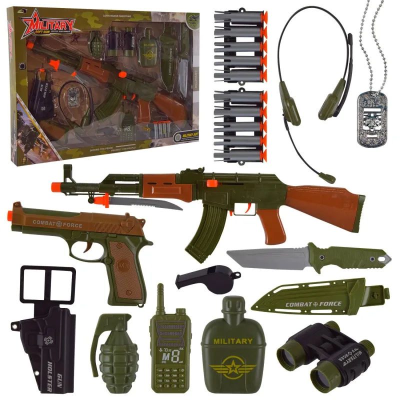 Іграшковий військовий набір Star Toys автомат, пістолет, поролонові снаряди 558-121