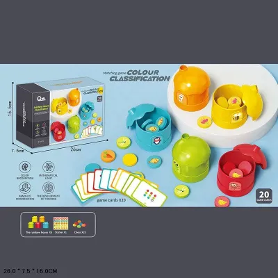 Развивающая игра Qml "Класификация цветов" с фишками и баночками M9K