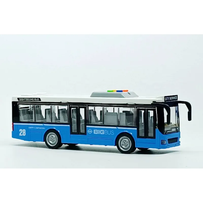 Автобус Yi wu jiayu "Big bus" музыкальный синий WY910AB-1
