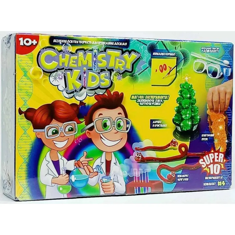 Набір для дослідів Danko Toys 10 експериментів Chemistry kids CHK-01-04
