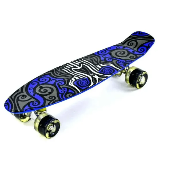 Скейт Best Board Граффити синий PU свет F 6510