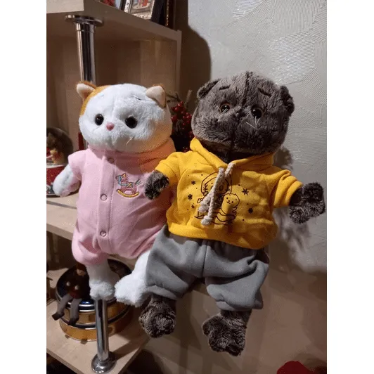 Мягкая игрушка "Сонечко" Кот Басик в футболке и шортах (33 см) 875433-755